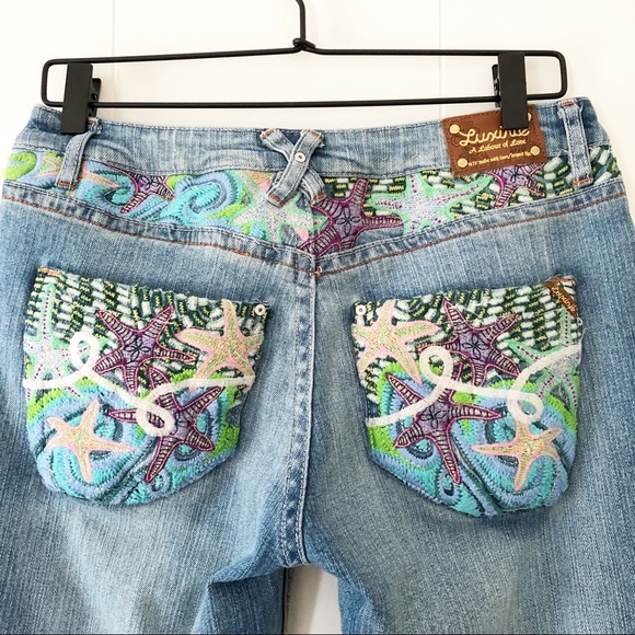 Lrg Denim - Luxirie Sea Breeze Embroidered Distressed Jeans